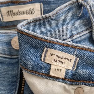 Madewell | 10inch High Rise Skinny Jean 29 Tall
